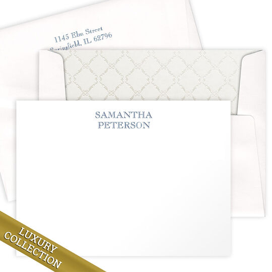 Luxury Samantha Flat Note Card Collection-Raised Ink